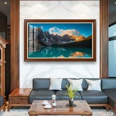 TRANH TREO TƯỜNG PHÒNG KHÁCH - TRANH PHONG CẢNH THIÊN NHIÊN HỒ NƯỚC - KHỔ LỚN | MÃ T3D-4958