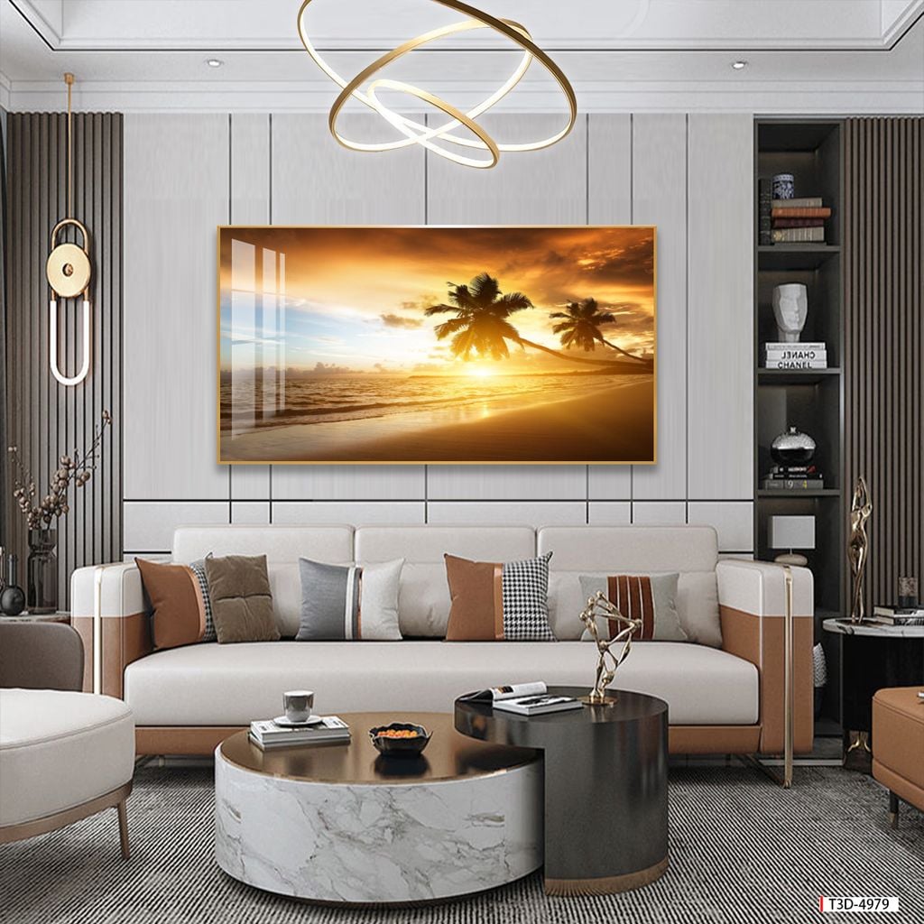 TRANH TREO TƯỜNG PHÒNG KHÁCH - TRANH PHONG CẢNH THIÊN NHIÊN CẢNH BIỂN - KHỔ LỚN | MÃ T3D-4979