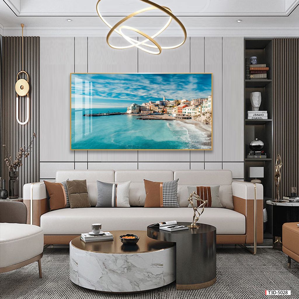 TRANH TREO TƯỜNG PHÒNG KHÁCH - TRANH PHONG CẢNH THIÊN NHIÊN CẢNH BIỂN | MÃ T3D-5028