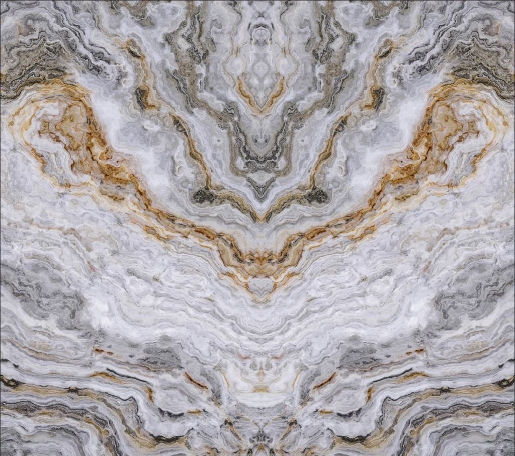 TRANH PVC ỐP TƯỜNG - VÁCH TRANG TRÍ TIVI PHÒNG KHÁCH - TRANH VÂN ĐÁ ĐỐI XỨNG | MÃ T3D-5235