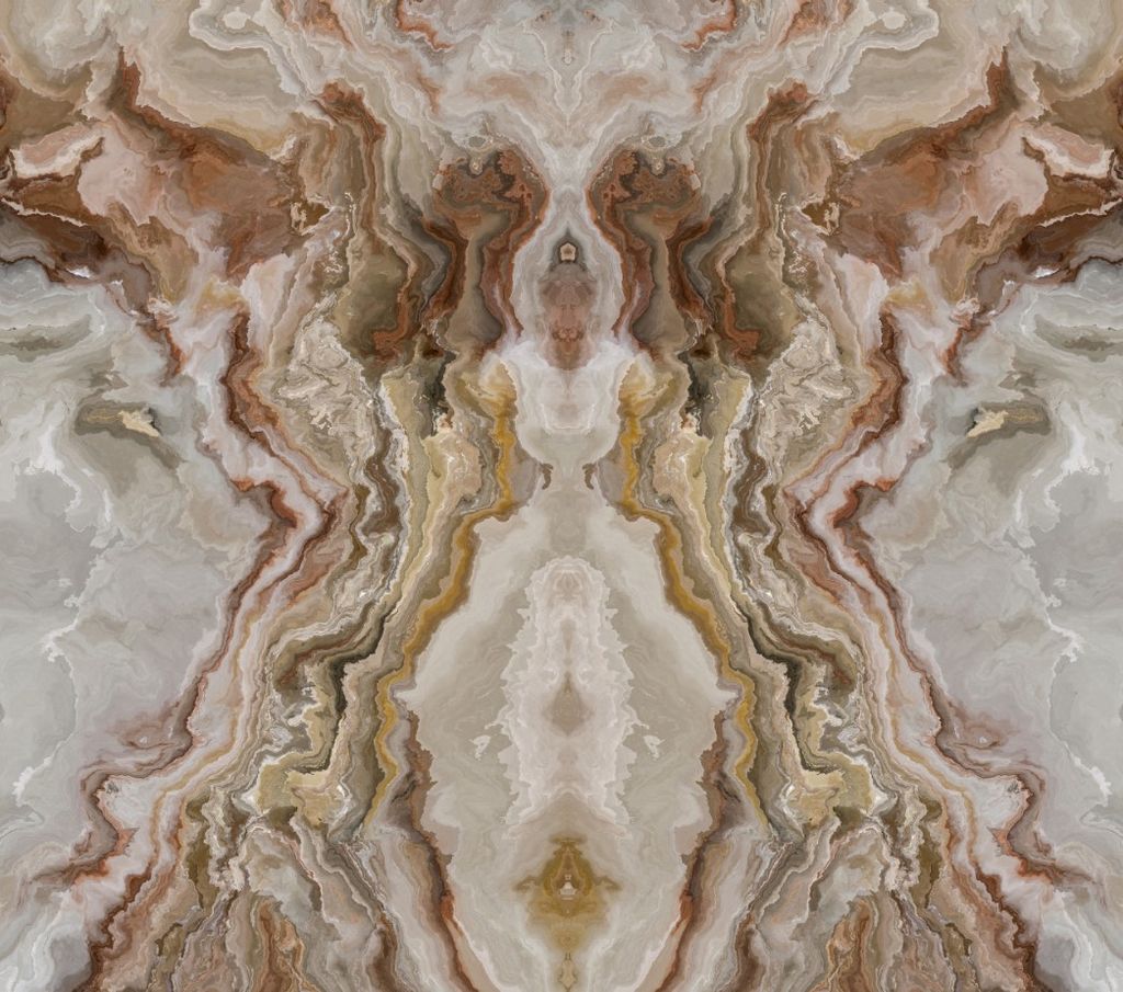 TRANH PVC ỐP TƯỜNG - VÁCH TRANG TRÍ PHÒNG KHÁCH - TRANH VÂN ĐÁ ĐỐI XỨNG | MÃ T3D-5245