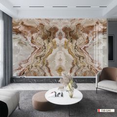 TRANH PVC ỐP TƯỜNG - VÁCH TRANG TRÍ PHÒNG KHÁCH - TRANH VÂN ĐÁ ĐỐI XỨNG | MÃ T3D-5245