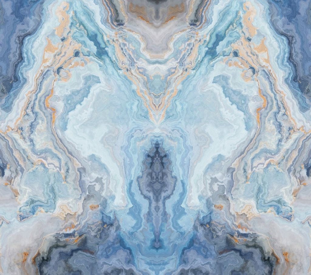 TRANH PVC ỐP TƯỜNG - VÁCH TRANG TRÍ PHÒNG KHÁCH - TRANH VÂN ĐÁ ĐỐI XỨNG | MÃ T3D-5259