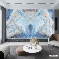 TRANH PVC ỐP TƯỜNG - VÁCH TRANG TRÍ PHÒNG KHÁCH - TRANH VÂN ĐÁ ĐỐI XỨNG | MÃ T3D-5259