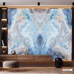 TRANH PVC ỐP TƯỜNG - VÁCH TRANG TRÍ PHÒNG KHÁCH - TRANH VÂN ĐÁ ĐỐI XỨNG | MÃ T3D-5259