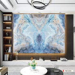 TRANH PVC ỐP TƯỜNG - VÁCH TRANG TRÍ PHÒNG KHÁCH - TRANH VÂN ĐÁ ĐỐI XỨNG | MÃ T3D-5259