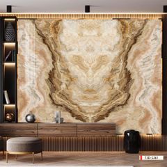 TRANH PVC ỐP TƯỜNG - VÁCH TRANG TRÍ PHÒNG KHÁCH - TRANH VÂN ĐÁ ĐỐI XỨNG | MÃ T3D-5261