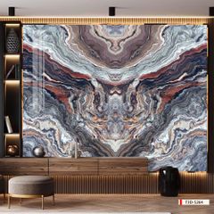 TRANH PVC ỐP TƯỜNG - VÁCH TRANG TRÍ PHÒNG KHÁCH - TRANH VÂN ĐÁ ĐỐI XỨNG | MÃ T3D-5264