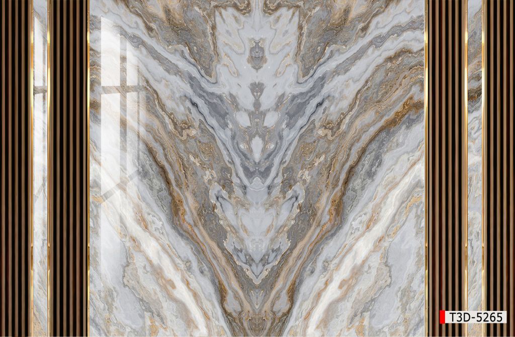 BST10 - TẤM PVC ỐP TƯỜNG - PHÒNG KHÁCH VÁCH TIVI - TRANH VÂN ĐÁ ĐỐI XỨNG - KHỔ LỚN