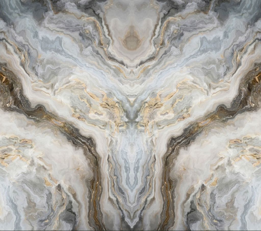 TRANH PVC ỐP TƯỜNG - VÁCH TRANG TRÍ PHÒNG KHÁCH - TRANH VÂN ĐÁ ĐỐI XỨNG | MÃ T3D-5268