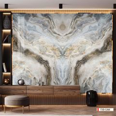 TRANH PVC ỐP TƯỜNG - VÁCH TRANG TRÍ PHÒNG KHÁCH - TRANH VÂN ĐÁ ĐỐI XỨNG | MÃ T3D-5268