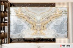 BST10 - TẤM PVC ỐP TƯỜNG - PHÒNG KHÁCH VÁCH TIVI - TRANH VÂN ĐÁ ĐỐI XỨNG - KHỔ LỚN