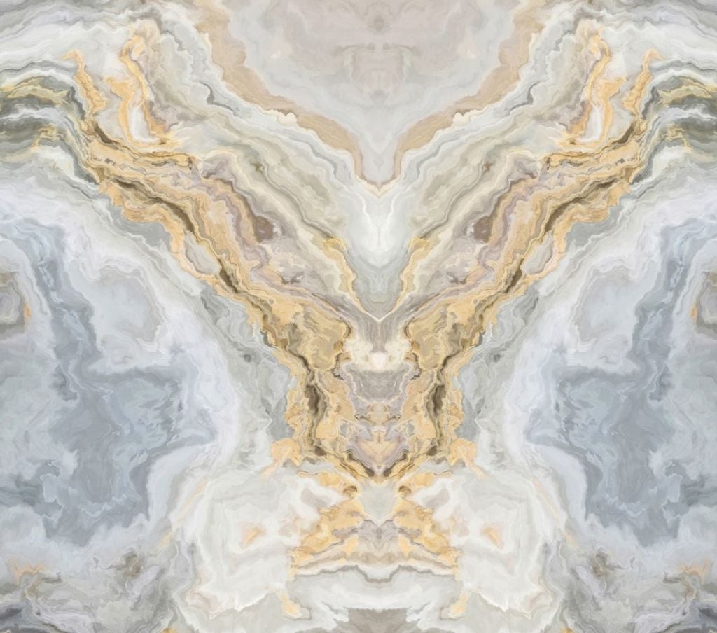 TRANH PVC ỐP TƯỜNG - VÁCH TRANG TRÍ PHÒNG KHÁCH - TRANH VÂN ĐÁ ĐỐI XỨNG | MÃ T3D-5269