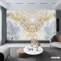 TRANH PVC ỐP TƯỜNG - VÁCH TRANG TRÍ PHÒNG KHÁCH - TRANH VÂN ĐÁ ĐỐI XỨNG | MÃ T3D-5269