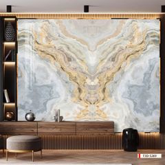 TRANH PVC ỐP TƯỜNG - VÁCH TRANG TRÍ PHÒNG KHÁCH - TRANH VÂN ĐÁ ĐỐI XỨNG | MÃ T3D-5269