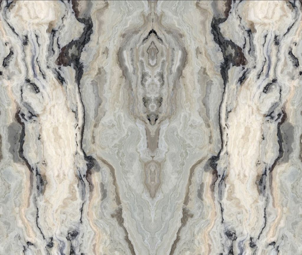 TRANH PVC ỐP TƯỜNG - VÁCH TRANG TRÍ TIVI PHÒNG KHÁCH - TRANH VÂN ĐÁ ĐỐI XỨNG | MÃ T3D-5273