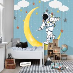 TRANH VẢI DÁN TƯỜNG 3D - TRANH DÁN TƯỜNG PHÒNG NGỦ BÉ TRAI | MÃ T3D-5298