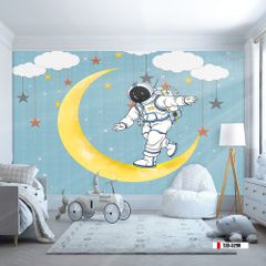 TRANH VẢI DÁN TƯỜNG 3D - TRANH DÁN TƯỜNG PHÒNG NGỦ BÉ TRAI | MÃ T3D-5298