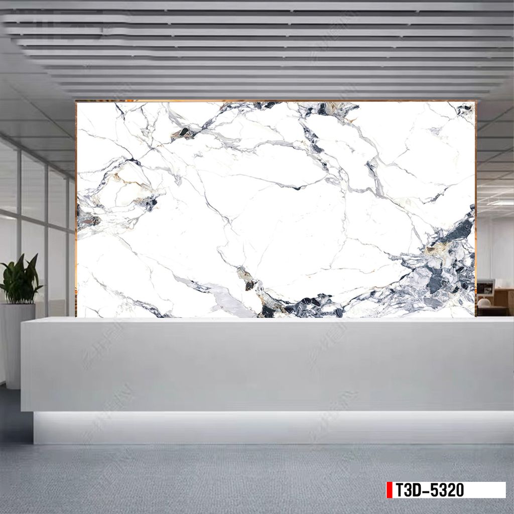 TRANH PVC ỐP TƯỜNG - TRANG TRÍ PHÒNG KHÁCH - TRANH VÂN ĐÁ MÃ NÃO | MÃ T3D-5320