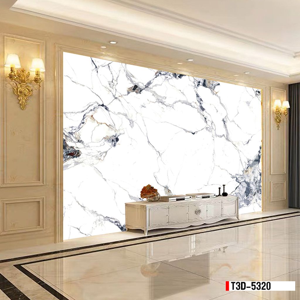 TRANH PVC ỐP TƯỜNG - TRANG TRÍ PHÒNG KHÁCH - TRANH VÂN ĐÁ MÃ NÃO | MÃ T3D-5320