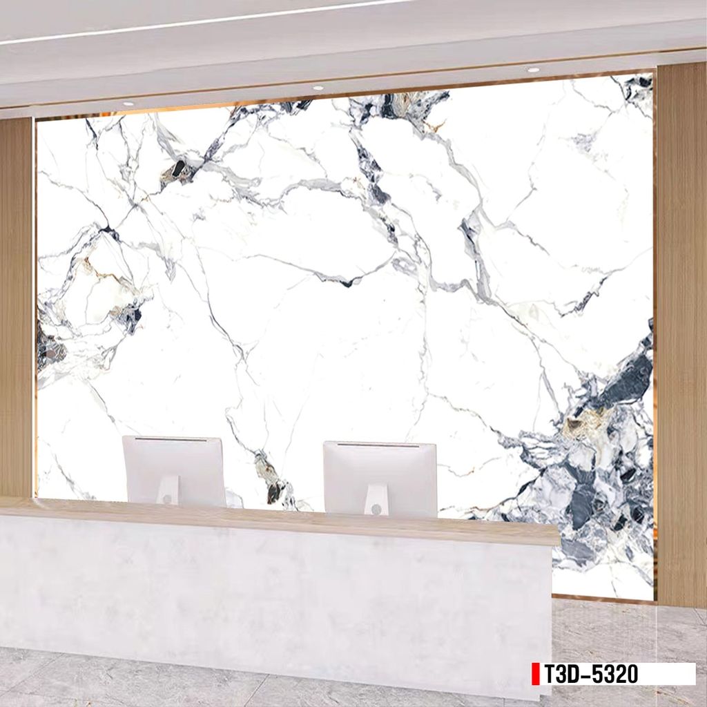 TRANH PVC ỐP TƯỜNG - TRANG TRÍ PHÒNG KHÁCH - TRANH VÂN ĐÁ MÃ NÃO | MÃ T3D-5320