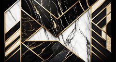 TRANH PVC ỐP TƯỜNG - VÁCH TRANG TRÍ TIVI PHÒNG KHÁCH - TRANH VÂN ĐÁ HIỆN ĐẠI KẾT HỢP | T3D-5373