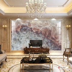 TRANH PVC ỐP TƯỜNG - VÁCH TRANG TRÍ TIVI PHÒNG KHÁCH - TRANH VÂN ĐÁ TRẮNG - VÂN MÂY | MÃ T3D-5527