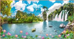 TRANH TREO PHÒNG KHÁCH - TRANH PHONG CẢNH THIÊN NHIÊN - KHỔ LỚN | MÃ T3D-553