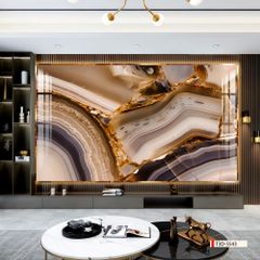 TRANH PVC ỐP TƯỜNG - VÁCH TRANG TRÍ QUẦY LỄ TÂN - TRANH VÂN ĐÁ TRẮNG - VÂN MÂY | MÃ T3D-5543