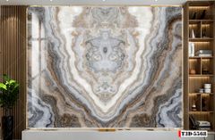 BST10 - TẤM PVC ỐP TƯỜNG - PHÒNG KHÁCH VÁCH TIVI - TRANH VÂN ĐÁ ĐỐI XỨNG - KHỔ LỚN