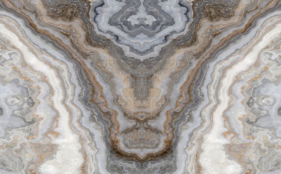 TRANH PVC ỐP TƯỜNG - VÁCH TRANG TRÍ TIVI PHÒNG KHÁCH - TRANH VÂN ĐÁ ĐỐI XỨNG | MÃ T3D-5569