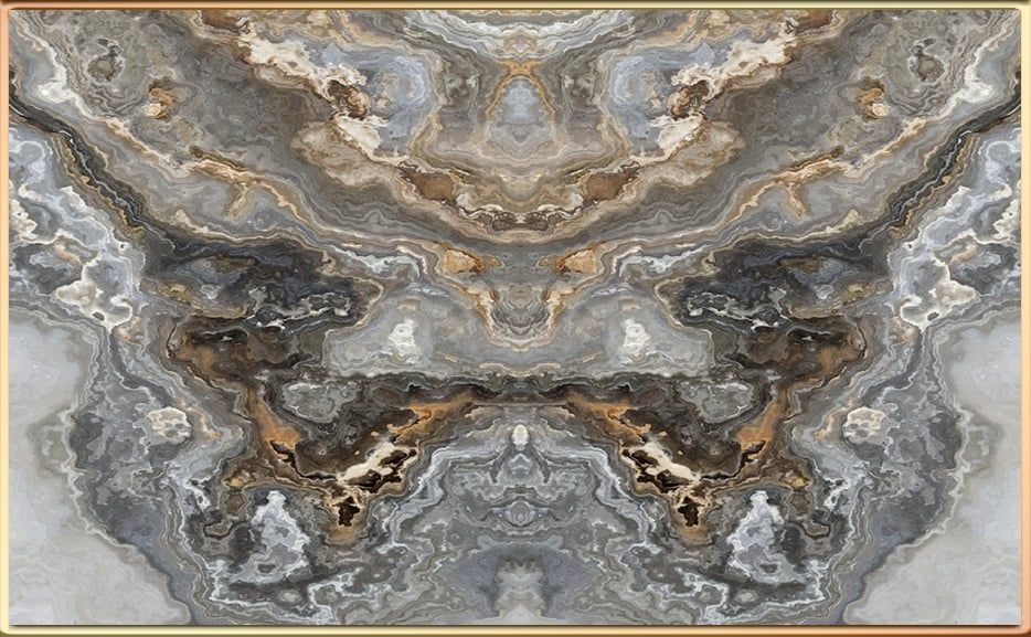 TRANH PVC ỐP TƯỜNG - VÁCH TRANG TRÍ PHÒNG KHÁCH - TRANH VÂN ĐÁ ĐỐI XỨNG | MÃ T3D-5579