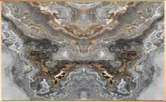 TRANH PVC ỐP TƯỜNG - VÁCH TRANG TRÍ PHÒNG KHÁCH - TRANH VÂN ĐÁ ĐỐI XỨNG | MÃ T3D-5579