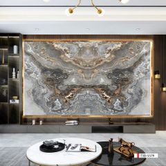 TRANH PVC ỐP TƯỜNG - VÁCH TRANG TRÍ PHÒNG KHÁCH - TRANH VÂN ĐÁ ĐỐI XỨNG | MÃ T3D-5579