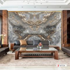 TRANH PVC ỐP TƯỜNG - VÁCH TRANG TRÍ PHÒNG KHÁCH - TRANH VÂN ĐÁ ĐỐI XỨNG | MÃ T3D-5579