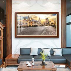 TRANH TREO TƯỜNG PHÒNG KHÁCH - TRANH PHONG CẢNH CHÂU ÂU HIỆN ĐẠI - KHỔ LỚN | MÃ T3D-557