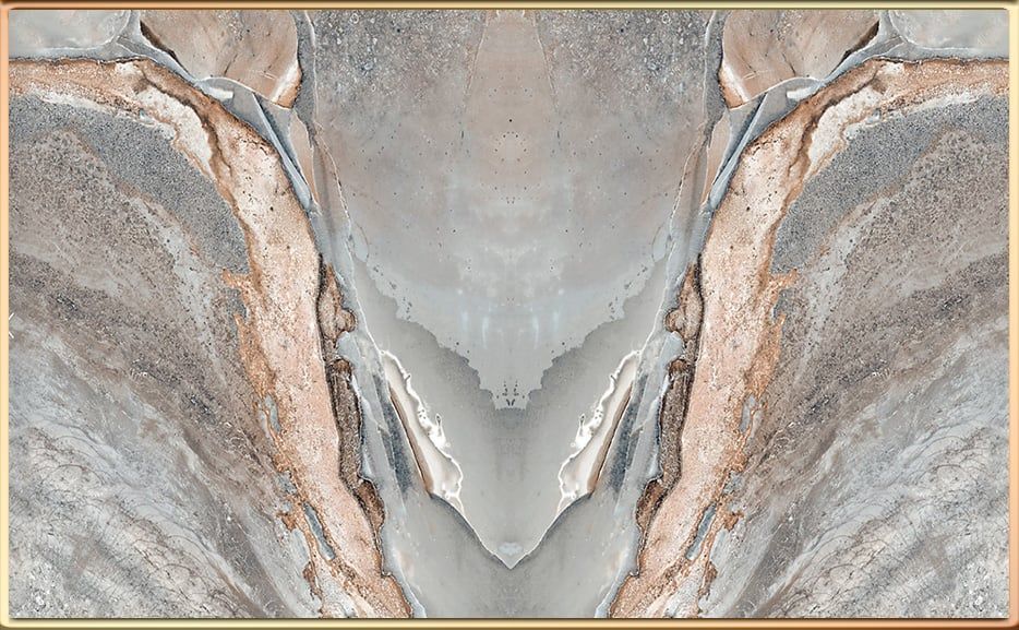 TRANH PVC ỐP TƯỜNG - VÁCH TRANG TRÍ PHÒNG KHÁCH - TRANH VÂN ĐÁ ĐỐI XỨNG | MÃ T3D-5601