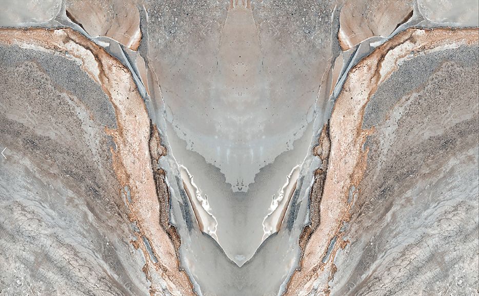 TRANH PVC ỐP TƯỜNG - VÁCH TRANG TRÍ PHÒNG KHÁCH - TRANH VÂN ĐÁ ĐỐI XỨNG | MÃ T3D-5601