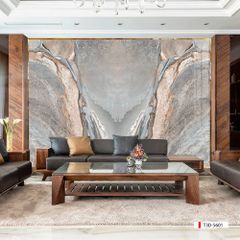 TRANH PVC ỐP TƯỜNG - VÁCH TRANG TRÍ PHÒNG KHÁCH - TRANH VÂN ĐÁ ĐỐI XỨNG | MÃ T3D-5601