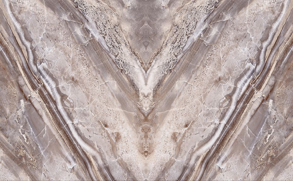 TRANH PVC ỐP TƯỜNG - VÁCH TRANG TRÍ PHÒNG KHÁCH - TRANH VÂN ĐÁ ĐỐI XỨNG | MÃ T3D-5605