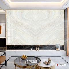 TRANH PVC ỐP TƯỜNG - VÁCH TRANG TRÍ TIVI PHÒNG KHÁCH - TRANH VÂN ĐÁ ĐỐI XỨNG | MÃ T3D-5622