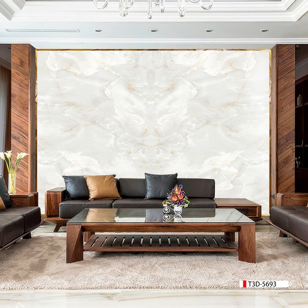 TRANH PVC ỐP TƯỜNG  - TRANH VÂN ĐÁ ĐỐI XỨNG - MÃ T3D-5693