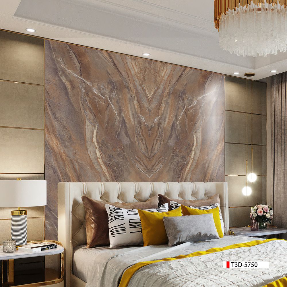 TẤM PVC ỐP TƯỜNG  - TRANH VÂN ĐÁ ĐỐI XỨNG - MÃ T3D-5750