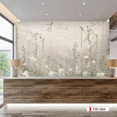 TRANH VẢI DÁN TƯỜNG 3D NHÀ HÀNG, CAFE - TRANH DÁN TƯỜNG TROPICAL NHIỆT ĐỚI | MÃ T3D-5864