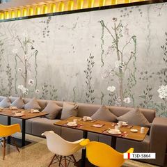 TRANH VẢI DÁN TƯỜNG 3D NHÀ HÀNG, CAFE - TRANH DÁN TƯỜNG TROPICAL NHIỆT ĐỚI | MÃ T3D-5864