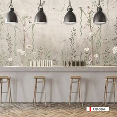 TRANH VẢI DÁN TƯỜNG 3D NHÀ HÀNG, CAFE - TRANH DÁN TƯỜNG TROPICAL NHIỆT ĐỚI | MÃ T3D-5864