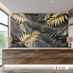 TRANH VẢI DÁN TƯỜNG 3D NHÀ HÀNG, CAFE - TRANH DÁN TƯỜNG TROPICAL NHIỆT ĐỚI | MÃ T3D-5884