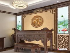 TRANH VẢI DÁN TƯỜNG 3D PHÒNG THỜ - TRANH VẢI HỌA TIẾT CNC | MÃ T3D-5909