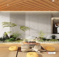 TRANH VẢI DÁN TƯỜNG 3D NHÀ HÀNG, CAFE - TRANH DÁN TƯỜNG TIỂU CẢNH | MÃ T3D-5920