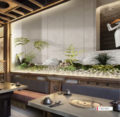 TRANH VẢI DÁN TƯỜNG 3D NHÀ HÀNG, CAFE - TRANH DÁN TƯỜNG TIỂU CẢNH | MÃ T3D-5920